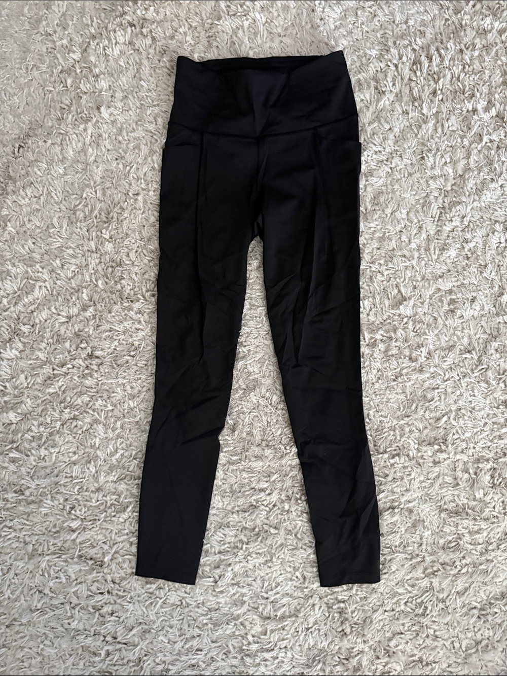 Girls' Black High-Waist Leggings